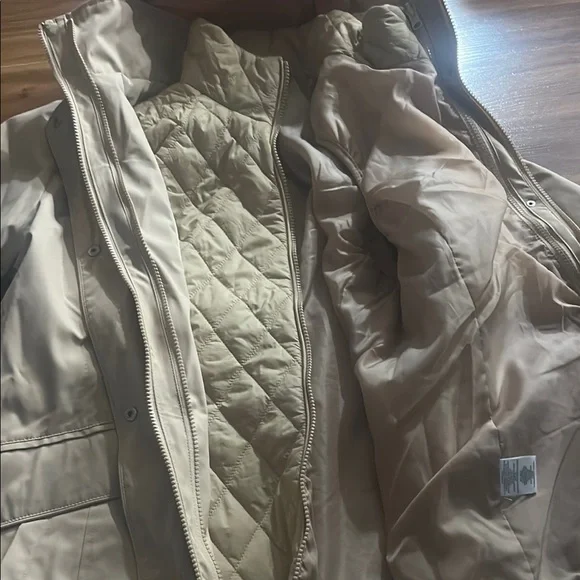 Women's Tan Hooded Jacket - Picture 4 of 11